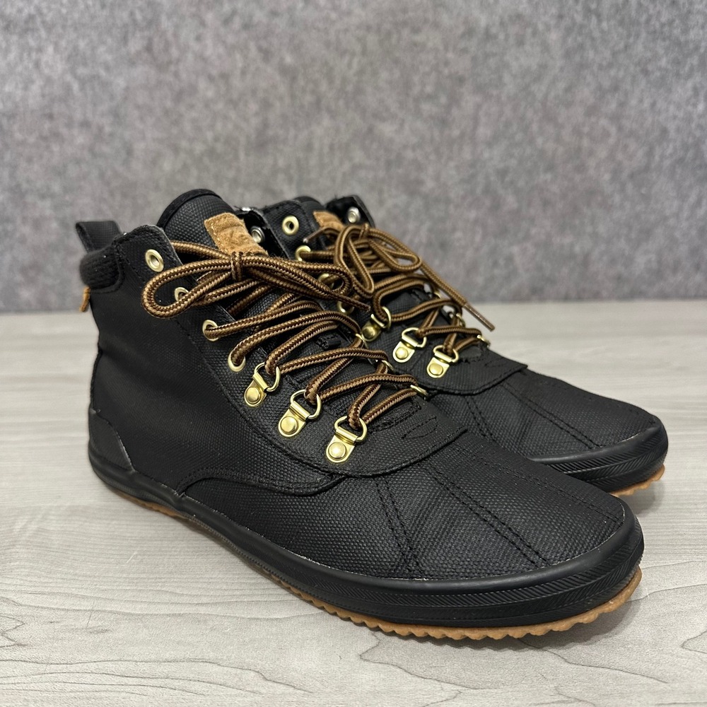 Keds Scout Boots Women Size 9 Black Water Resistant Canvas‎ Wool Lining